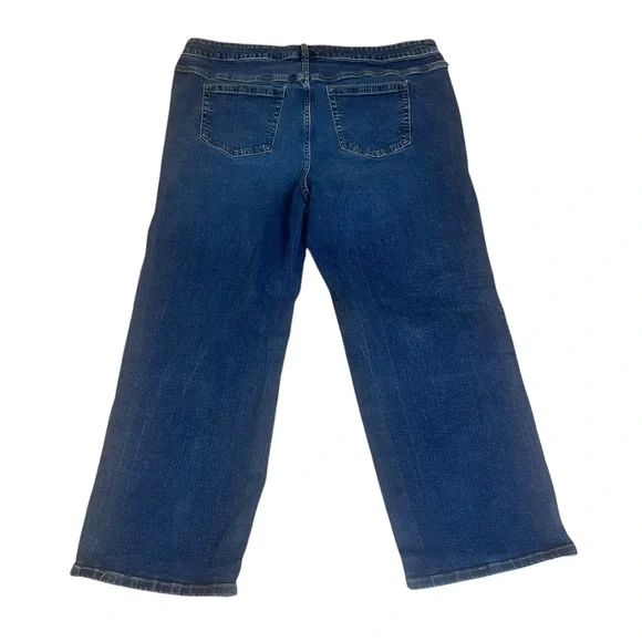 Torrid Women's Distressed Perfect Wide Leg Vintage Stretch Jeans Sz 18 - Picture 7 of 9